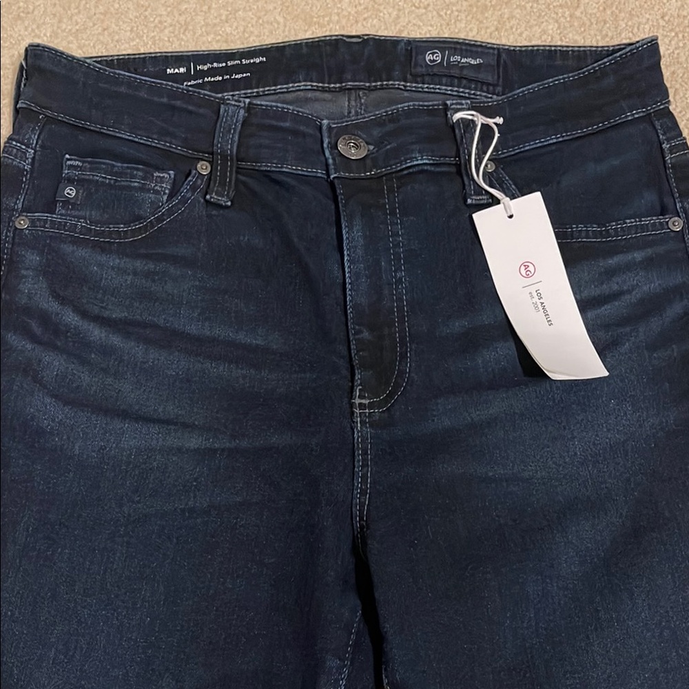 NEW WITH TAG - AG Mari High-rise Slim Straight Jeans